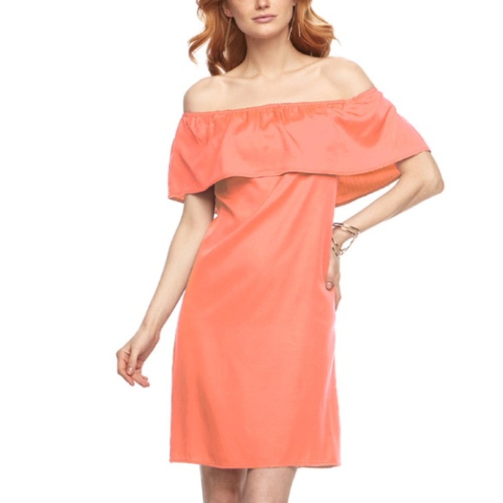 Apt 9 coral off the shoulder dress
